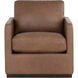 Portman Marseille Camel Leather Swivel Lounge Chair